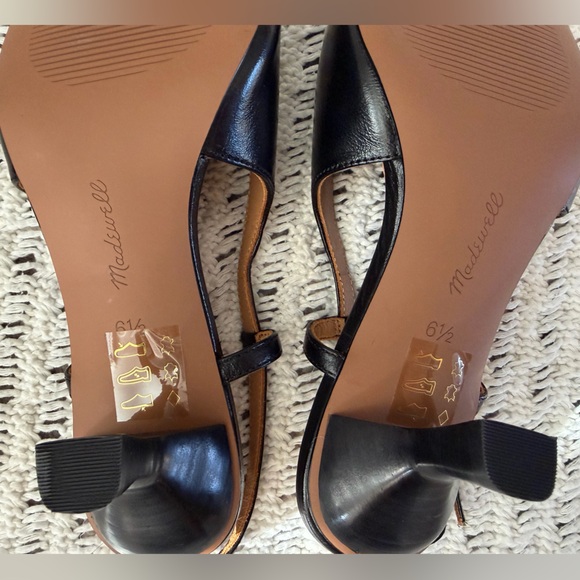 NWOT MADEWELL The Debbie Slingback Classic Black Pointed Toe Pump Heel Women 6.5 - Picture 10 of 10
